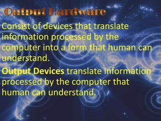 Secondary StorageAny storage devices are designed to retain and instructions in a relatively different form. Secondary storage is non-volatile meaning the saved data and instructions remain intact when the media is turned off.