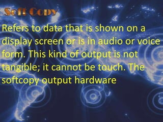 WORM DiskWrite Once-Read Many is an optical storage technology, like CD-ROM, except that the user can determine what the manufacturer record on the disk.Erasable Optical DiskAllows the user bothto record data on the optical discand to erase it. An erasable optical disk can store 281-3200 megabytes of data.