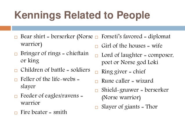 Kennings And Examples