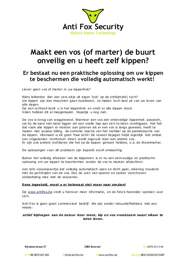 Kennismaking Anti Fox