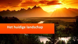 Het huidige landschap
 