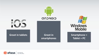 Groot in tablets     Groot in    Smartphone =
                   smartphones    Tablet = PC
 
