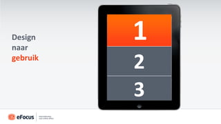 Design
naar
          1
gebruik
          2
          3
 