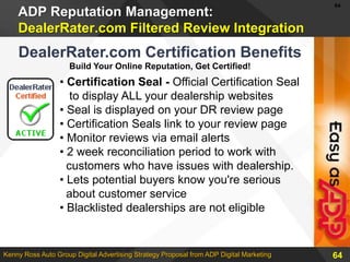 Dealer Dashboard – Tying it all together- Aggregated by Nation, Region and Zone for OEM 