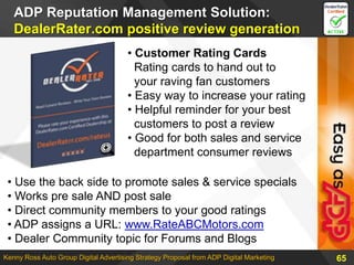 Reporting DashboardTying it all together with industry’s first systemthat consolidates data feeds from multiple sources of DA campaign performance reporting, providing relevant reporting for Tier 1, Tier 2 and Tier 3 digital marketing stakeholders