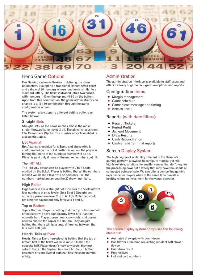 Keno brochure PDF