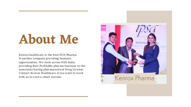 About Me
Kenrox healthcare is the best PCD Pharma
Franchise company providing business
opportunities. We work across PAN I...