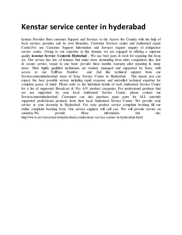 kenstar Service Center in Hyderabad