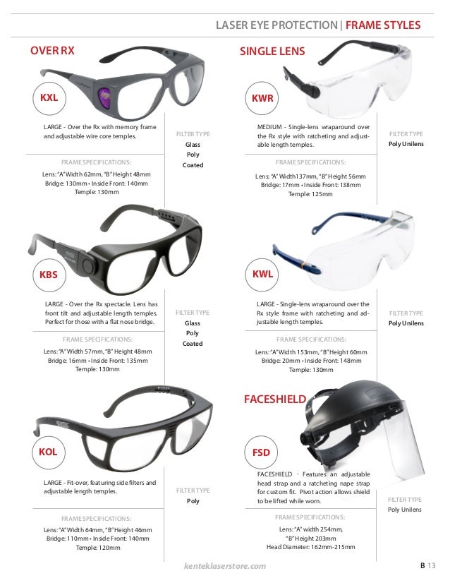 types of safety goggles