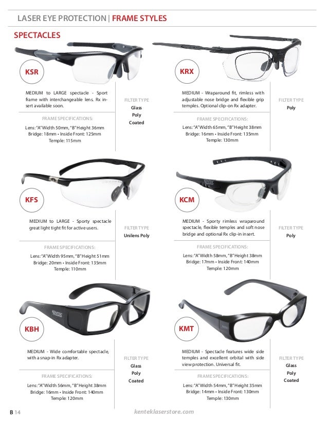 Laser Safety Eyewear Product Catalog by Kentek Corporation