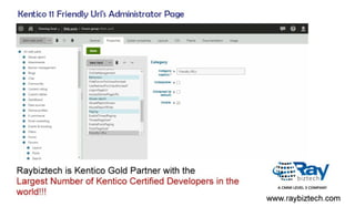 Kentico 11 friendly url's administrator page