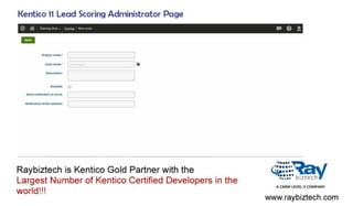 Kentico 11 lead scoring administrator page