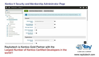 Kentico 11 security and membership administrator page