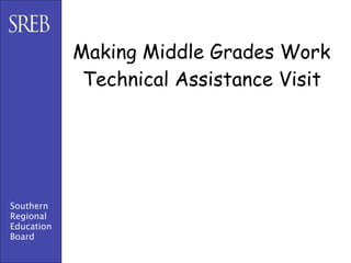 Making Middle Grades Work
             Technical Assistance Visit




Southern
Regional
Education
Board
 