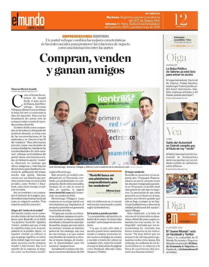 Entrevista A Kentriki En El Mundo Economía Y Negocios