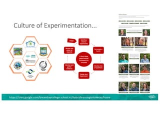 Culture of Experimentation...
https://sites.google.com/breambaycollege.school.nz/hybridlearningtaitokerau/home
 