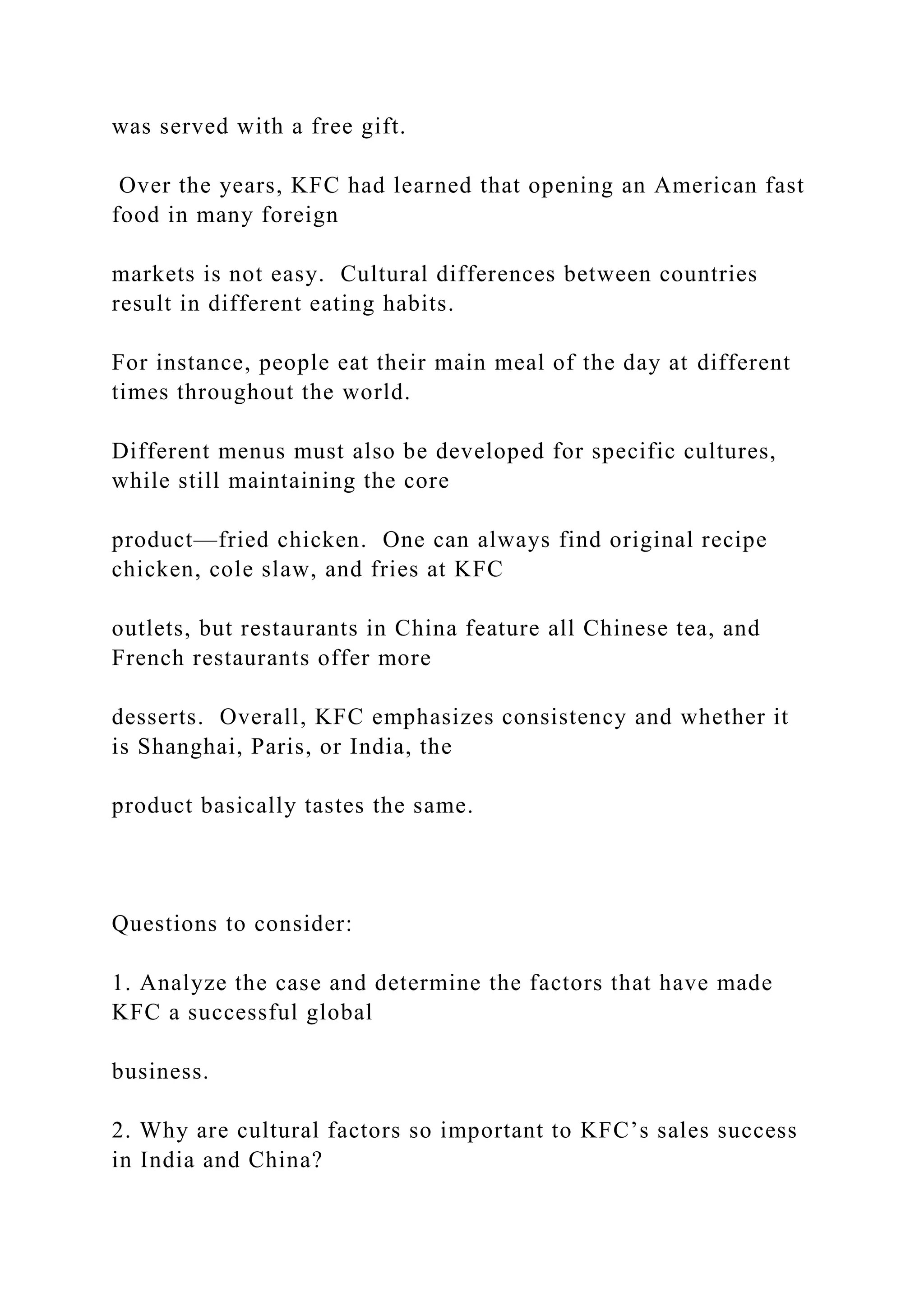 KENTUCKY FRIED CHICKEN CASE STUDY OF KFC .docx