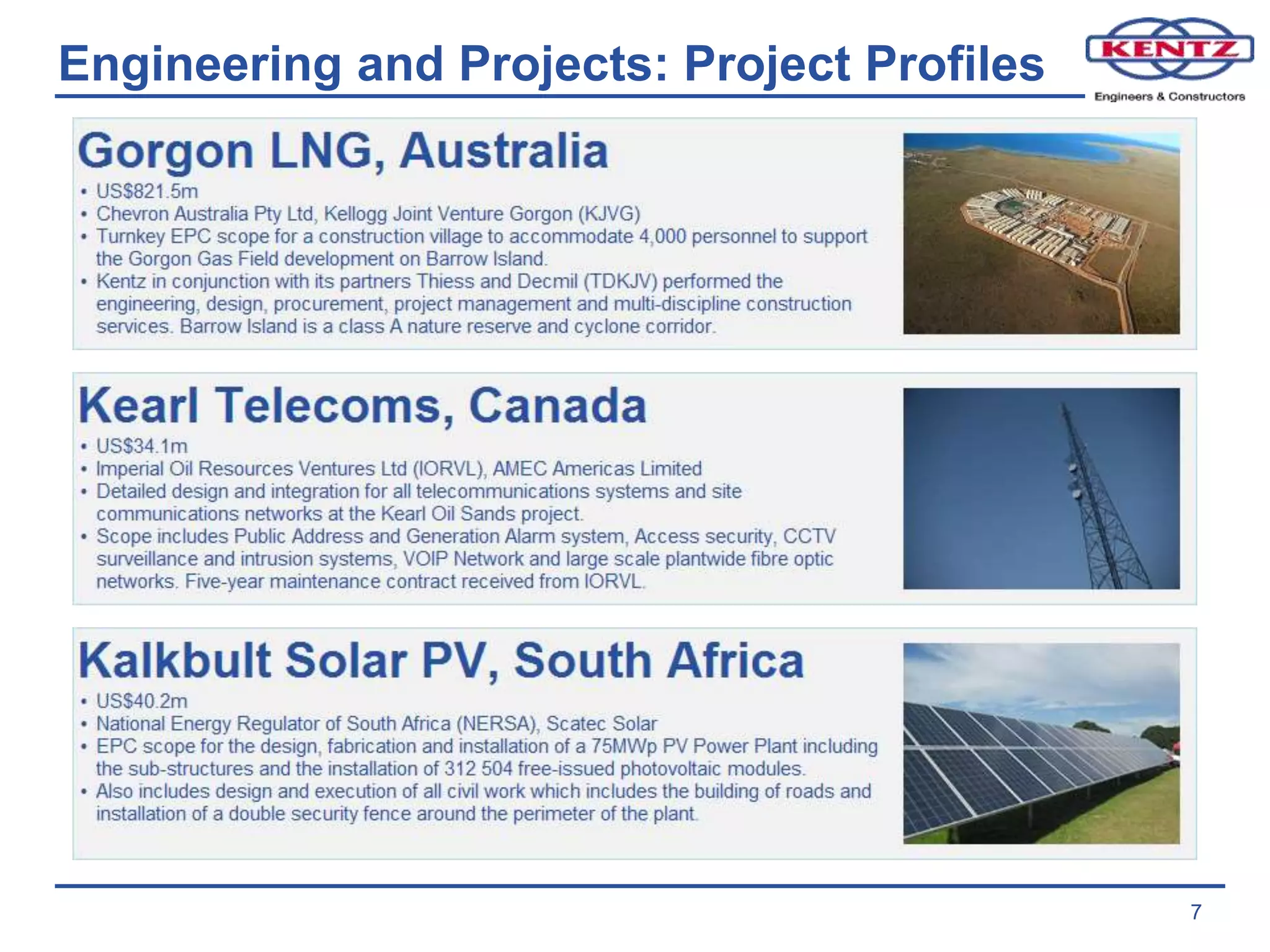 Engineering and Projects: Project Profiles
7
 