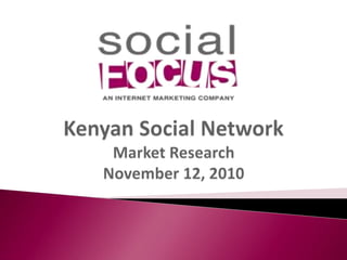 Kenya Social Network Research