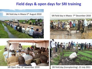 Field days & open days for SRI training

SRI field day in Mwea-5th August 2010
                                           ...