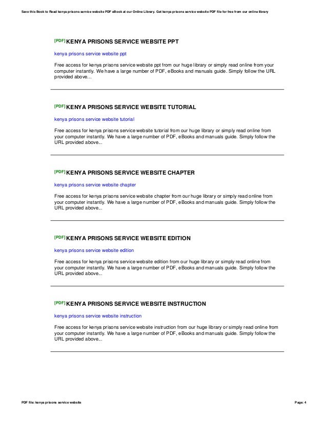 kenya prisons service website