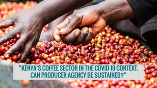 “KENYA’S COFFEE SECTOR IN THE COVID-19 CONTEXT.
CAN PRODUCER AGENCY BE SUSTAINED?”
 