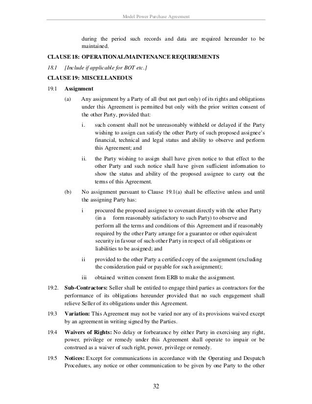 Kenya model power_purchase_agreement