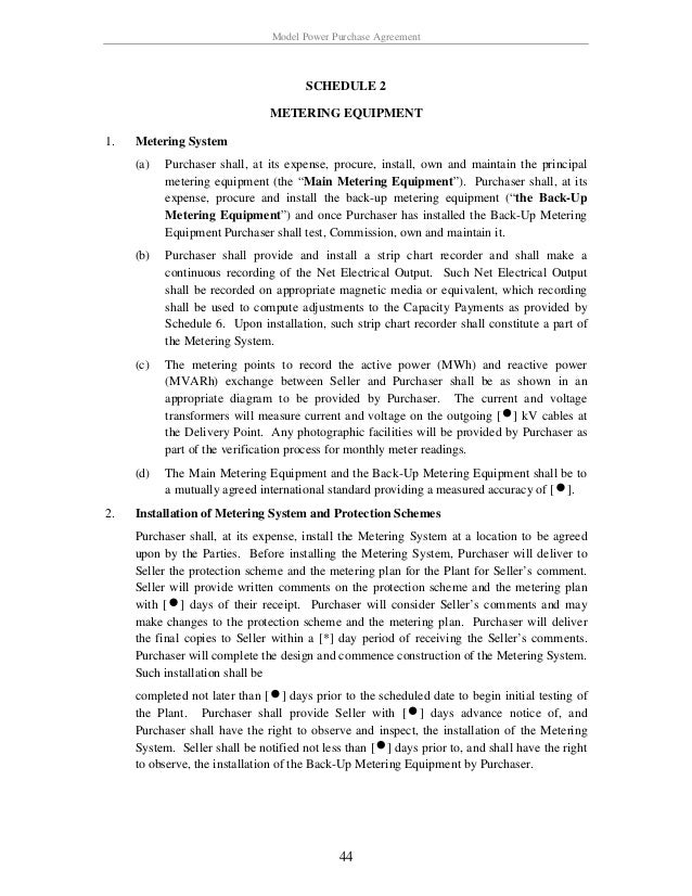 Kenya model power_purchase_agreement