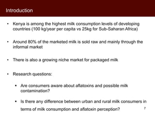 Kenyan milk consumers’ behaviour and perceptions of aflatoxin