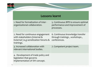 Implementation of the Single Window System in Kenya 2015 | PDF
