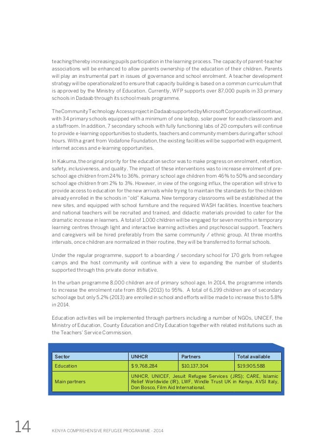 Kenya Refugee Programme Book 2014