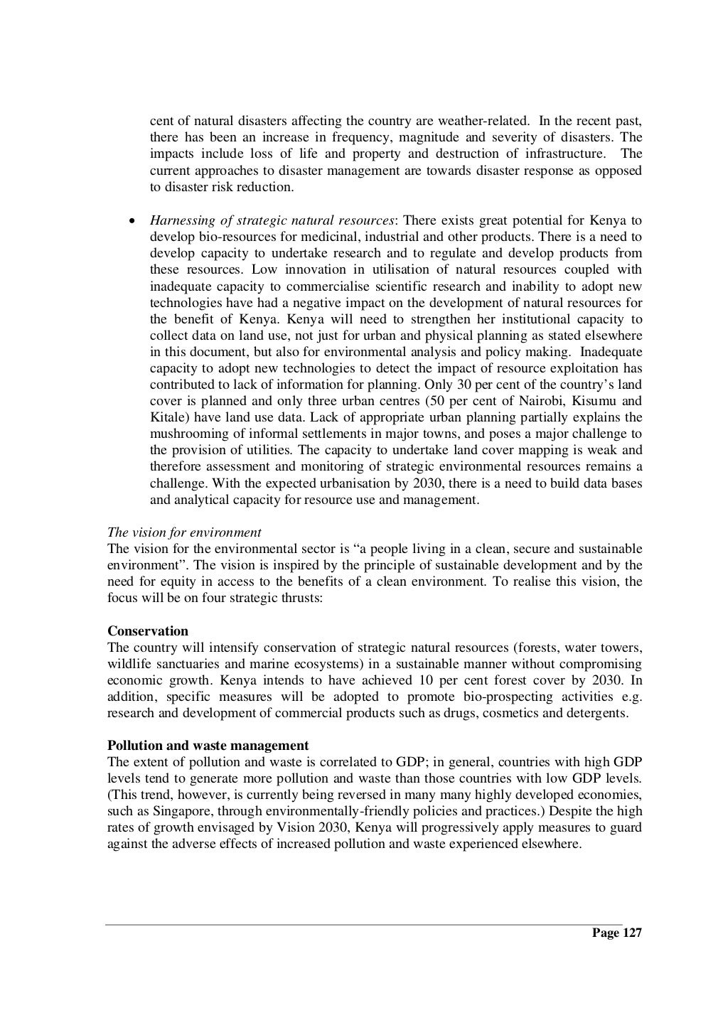 Kenya Vision 2030 Full Version