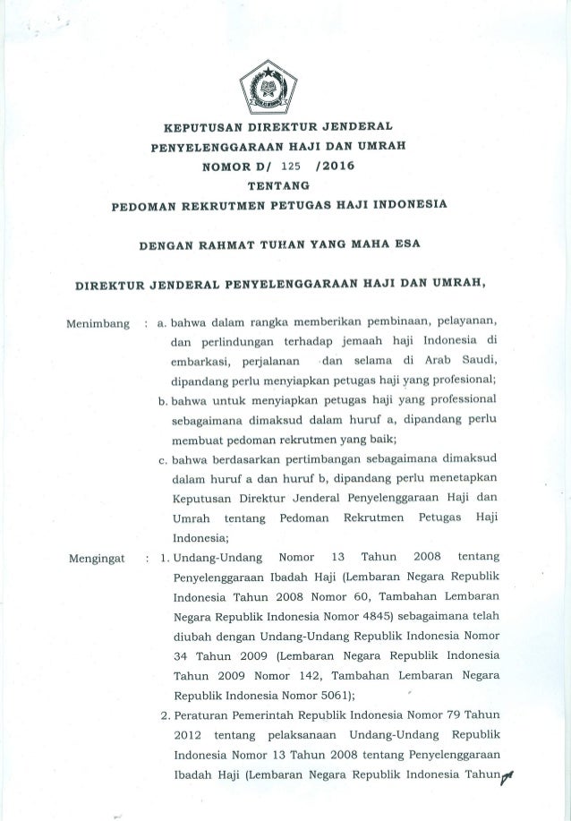 Contoh Surat Permohonan Pendamping Haji