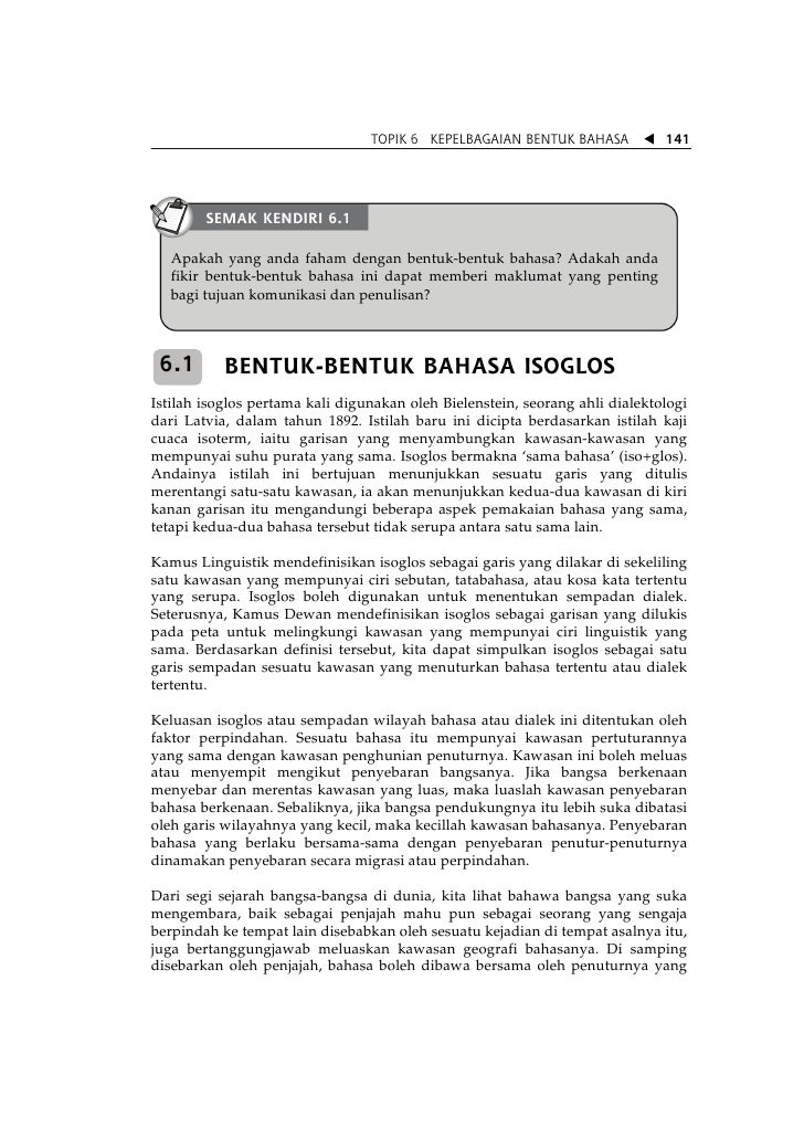 Kepelbagaian Bentuk Bahasa