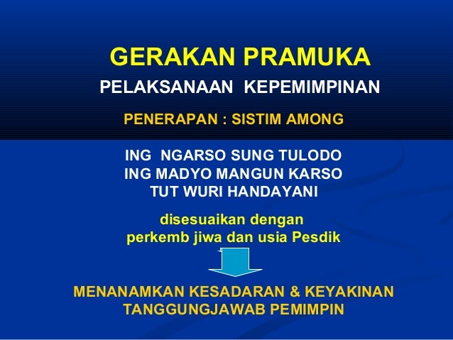 Kepemimpinan Dalam Gerakan Pramuka