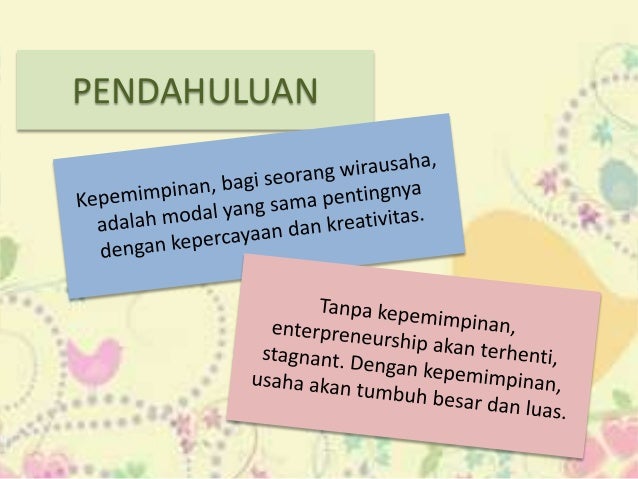 Kepemimpinan Dalam Kewirausahaan