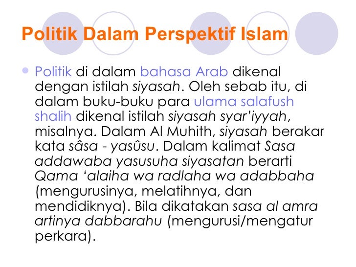 Kepemimpinan Politik Dalam Perpekstif Islam
