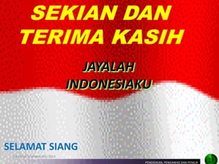 •SEKIAN DAN 
•TERIMA KASIH 
SEKIAN DAN TERIMA KASIH 
JAYALAH 
INDONESIAKU 
SELAMAT SIANG 
DR.YANI/TASIKMALAYA/2014 
28 
PENDIDIKAN, PENGAWAS DAN PENILIK  