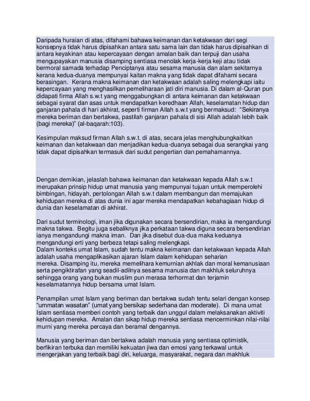 Keimanan Dan Ketaqwaan Kepada Allah S Pdf