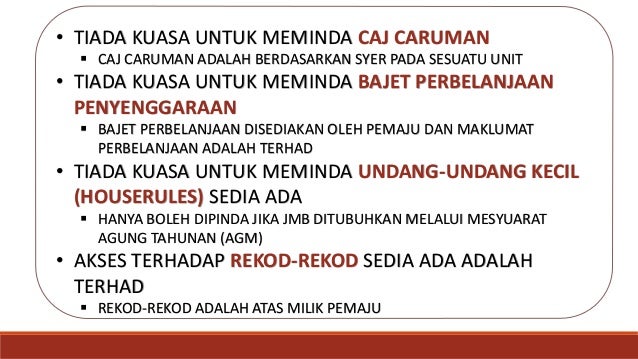 Kepentingan penubuhan badan pengurusan (JMB/MC)