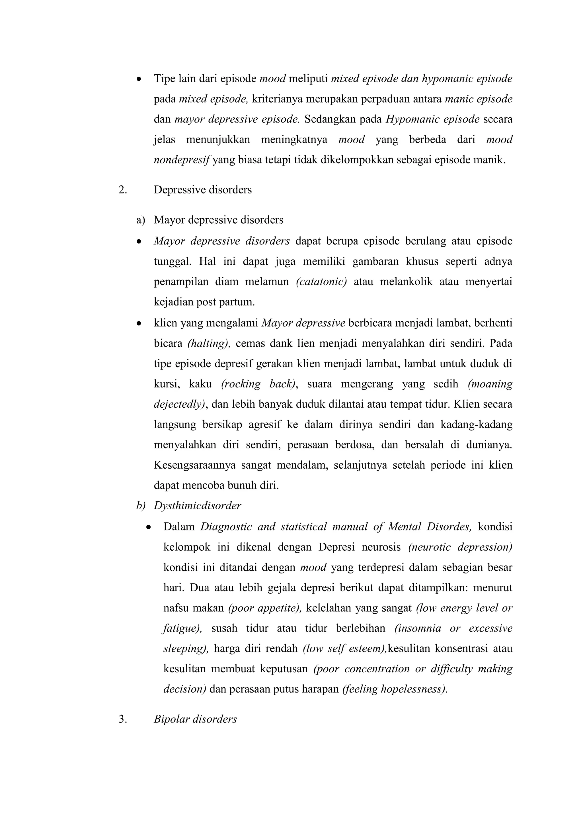 Keperawatan jiwa askep gangguan alam perasaan (mood) | DOCX