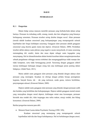 Keperawatan jiwa askep gangguan alam perasaan (mood) | DOCX