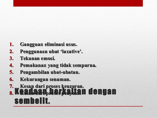 Keperluan eliminasi