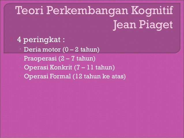 teori jean piaget kognitif