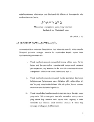 Keperluan manusia kepada agama