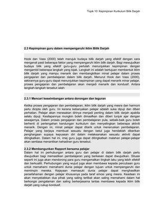 Kepimpinan Kurikulum Bilik Darjah | DOC