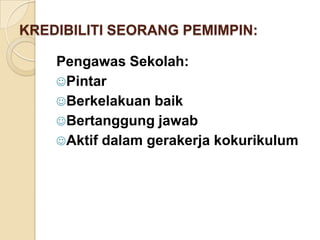 Berwibawa10 ASAS KEPIMPINANMempunyaibakatsemulajadiBakatperludipupukdandiperkembangkanSedartanggungjawab:Kepada Allah