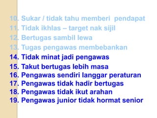 PENDEKATAN KEPIMPINANPUJIAN / PENGHARGAANMEMEK MUKAPERSAHABATANKEPERCAYAANMEMAHAMI / AMBIL TAHUTEGAHAN / LARANGAN