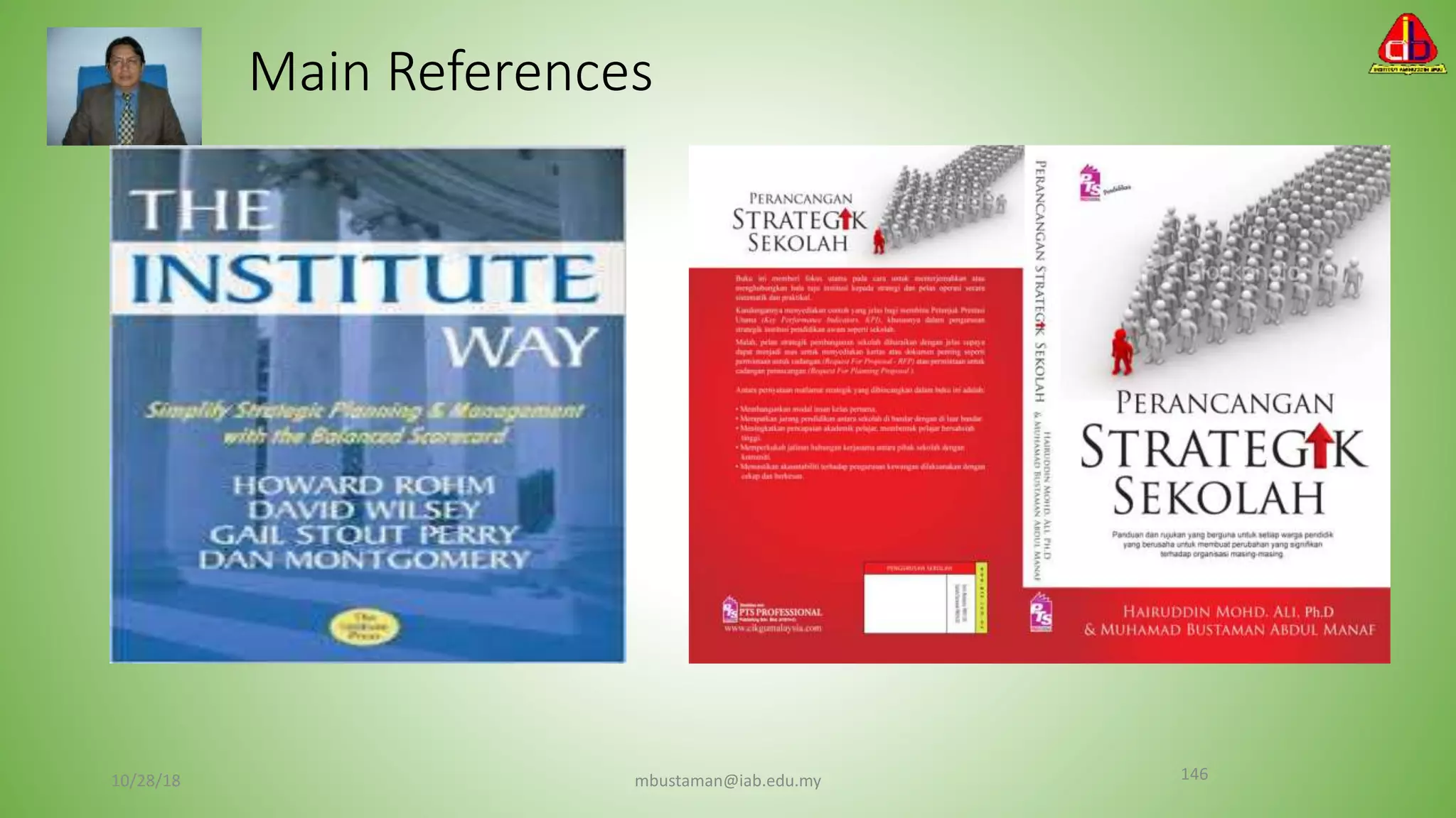 Main References
146mbustaman@iab.edu.my10/28/18
 