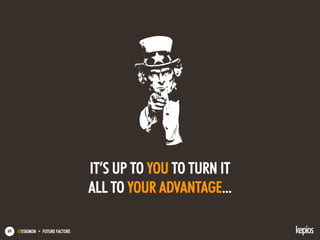 @ESKIMON • FUTURE FACTORS69
IT’S UP TO YOU TO TURN IT
ALL TO YOUR ADVANTAGE...
 